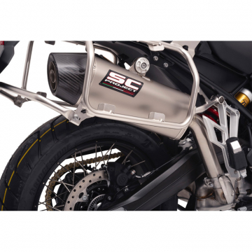 view SC-Project B42-119T X-Plorer GT Slip-on Exhaust, Titanium for BMW F900GS Adventure '24-