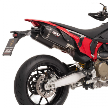 view SC-Project D42-124C SC1-S Slip-on Exhausts, Carbon for Ducati Hypermotard 698 '24-