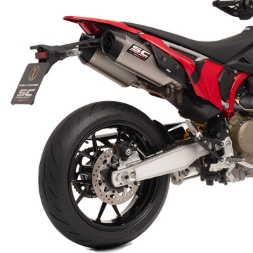 view SC-Project D42-124T SC1-S Slip-on Exhausts, Titanium for Ducati Hypermotard 698 '24-