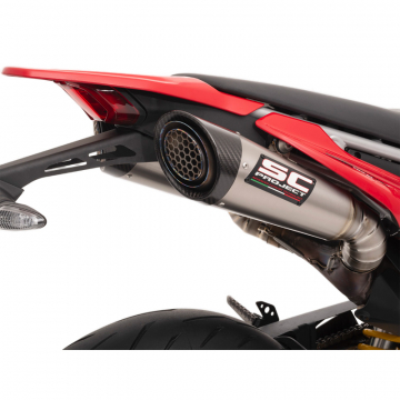 view SC-Project D42-T41TR S1 Slip-on Exhausts, Titanium for Ducati Hypermotard 698 '24-