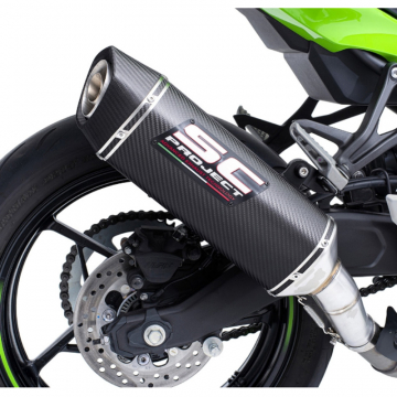 view Sc-Project K42-125C SC1-S Slip-on Exhaust, Carbon for Kawasaki Ninja ZX-4R/RR '24-