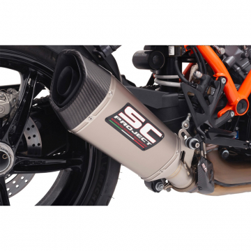 view SC-Project KTM21-90T SC1-R Slip-on Exhaust, Titanium for KTM 1390 Super Duke R '24-