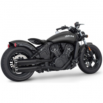 view Freedom Performance IN00073 Eagle 4" Slip-on Exhausts, Black for Indian Scout '14-'24