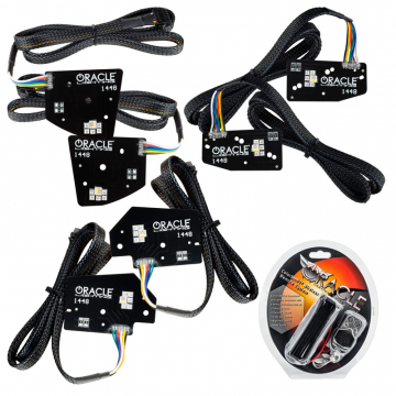 view Oracle 1448-330 ColorSHIFT Headlight DRL Kit, w/RF Controller for RAM 1500 '19-'24