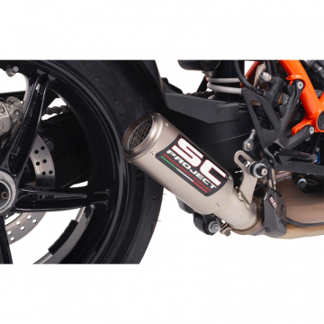 view Sc-Project KTM21-38TR CR-T Slip-on Exhaust, Titanium for KTM 1290/1390 Super Duke R