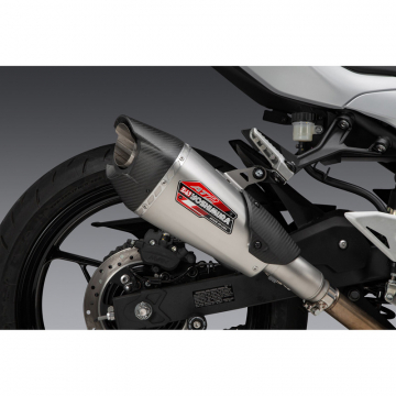 view Yoshimura 14730BP520 AT2 Street Stainless Slip-on Exhaust for Ninja 500/Z500 '24-