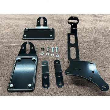 view Blue Collar Bobber License/Tail Light And Rear Signal Brackets for Kawasaki Vulcan 1600