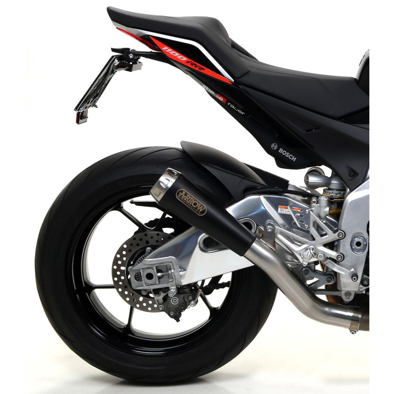 Arrow 71210PRN Pro-Race Racing Exhaust, Nichrome Dark for Aprilia Tuono ...