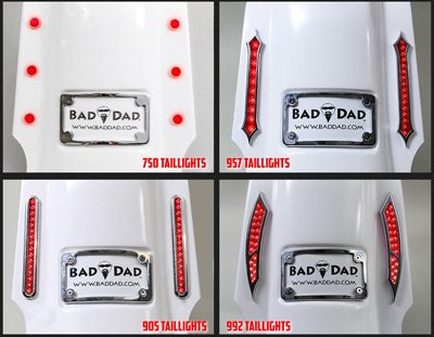 four custom taillight options for the back of your bagger project