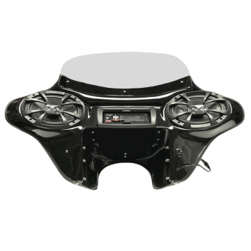 view TKY Classic Batwing Fairing with Preinstalled Stereo and 6" X 9" Speakers