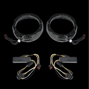 view Custom Dynamics CDTB-45TR-3 4.5" Passing Lamp Trim Rings for Harley Touring & Softails