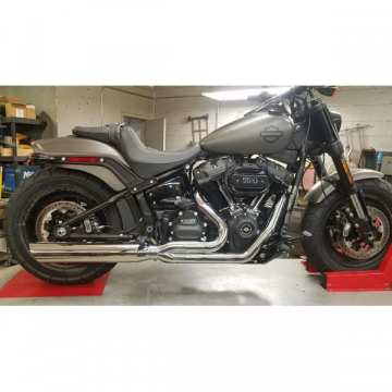 view D&D 634Z-32B 2:1 Bob Fat Straight Back Exhaust for Harley Softail M8 (2018-)