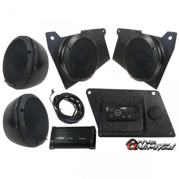 view Drive Unlimited Bezel Stereo 6.5" Rockford Fosgate 4 Speakers for Polaris Ranger XP1000