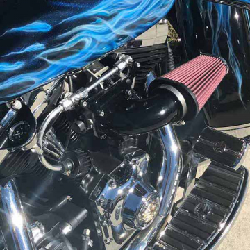 view ForceWinder XR HD MM GB Air Intake, Gloss Black for Harley Evo & TwinCams (1995-2001)