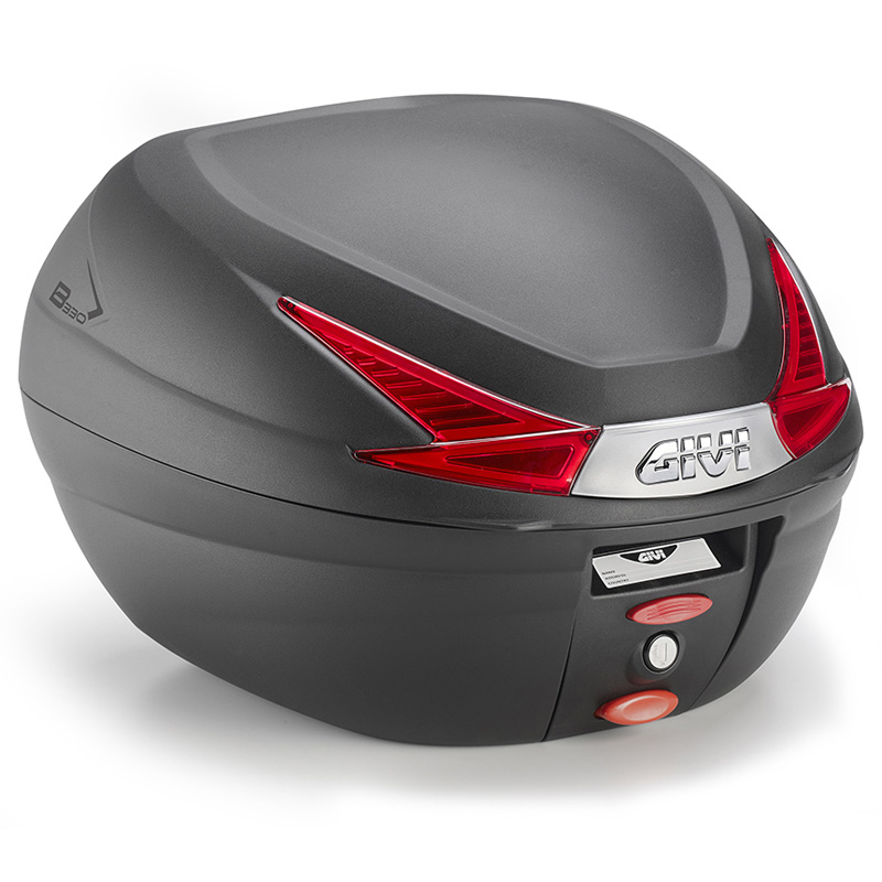 Givi B330NA Monolock Top Case Black, 33 Liters with Red Reflectors ...