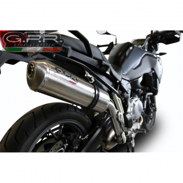 view GPR BMW.95.SAT Satinox Slip-on Exhaust for BMW F750GS (2018-2020)