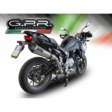 view GPR E4.BMW.95.GPAN.TO GPE Anniversary Titanium Slip-on Exhaust for BMW F750GS (2018-2020)