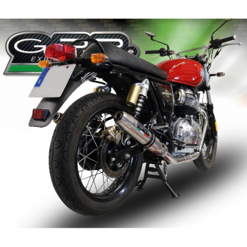 view GPR ROY.6.DE Deeptone Inox Slip-on Exhausts for Royal Enfield Interceptor 650 (2019-)