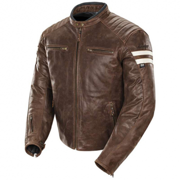 Joe Rocket Classic '92 Leather Jacket, Brown/Cream