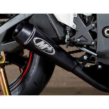 view M4 KA9912-GP GP Style Slip-On Exhaust, Black Kawasaki ZX-10R (2011-2015)