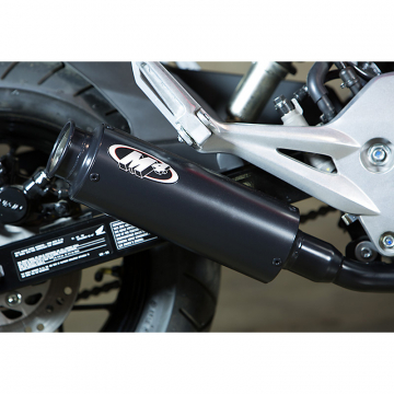 view M4 HO1125 Low Mount Full System Exhaust, Black for Honda Grom 14-17