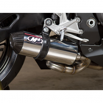 view M4 HO8832 Street Slayer Slip-On Exhaust with Polished Muffler for Honda CBR1000RR (2008-2016)