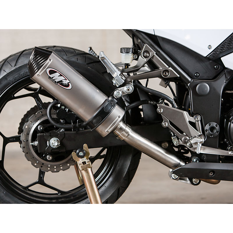 M4 KA3016 Standard Slip-On Exhaust Titanium Kawasaki Ninja 300 (2013 ...