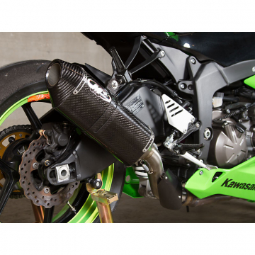 view M4 KA6934 Standard Slip-On Exhaust with Carbon MC36 Muffler Kawasaki ZX-6R 636 (2013-)