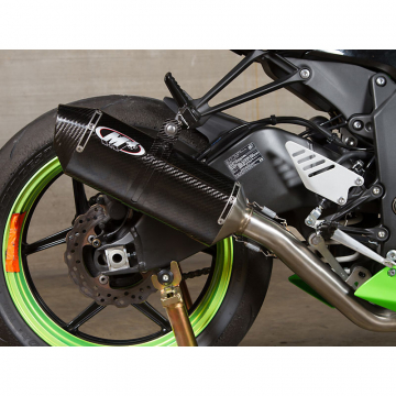 view M4 KA6984 Standard Full System Exhaust Carbon MC36 Muffler Kawasaki ZX-6R 636 (2013-)