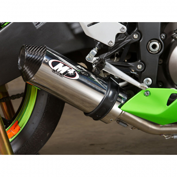 view M4 KA6992 Street Slayer Full System Exhaust Polished Kawasaki ZX-6R 636 (2013-)