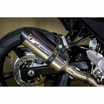 view M4 SU6632 Standard Full Exhaust, Polished Muffler for Suzuki SV650 (2017-)