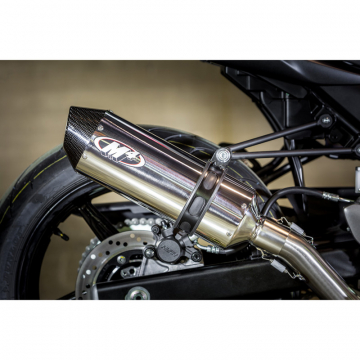 view M4 SU6692 Race Mount Full Exhaust, Polished Muffler for Suzuki SV650 (2017-)