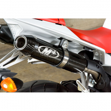 view M4 YA9934 Standard Slip-On Exhaust with Carbon Fiber for Yamaha YZF-R1 (2009-2014)