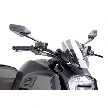 view Puig 7570W Naked New Generation Touring Windshield for Ducati Diavel (2014-2018)