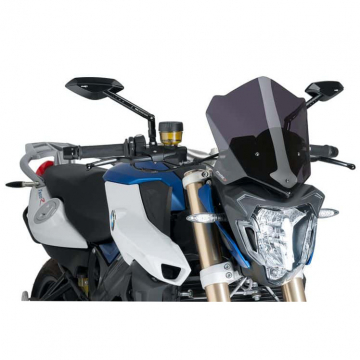 view Puig 7650F Naked New Generation Windshield, Dark Smoke for BMW F800R (2015-2017)