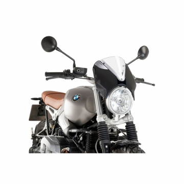 view Puig 9338W Retrovision Windshield, Semifairing Black for BMW R NineT Scrambler (2017-current)