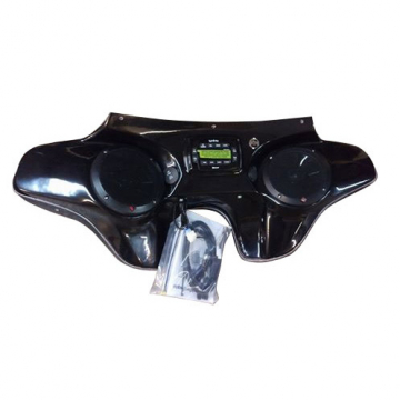 view Reckless Motorcycles HDLOWR1 Batwing Fairing with Stereo for Dyna Low Rider (2006-2010)
