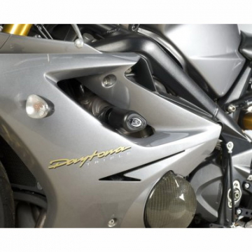 R&G Aero Style Frame Sliders "No Cut" for Triumph 675 Daytona '06-up White