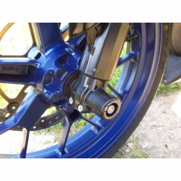 view R&G Front Axle Sliders for Aprilia RS125 '06-up (external bolt)