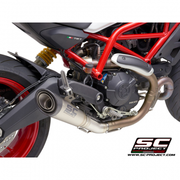 view SC-Project D32-T41T S1 Slip-on Exhaust, Titanium for Ducati Monster 797 (2017-)