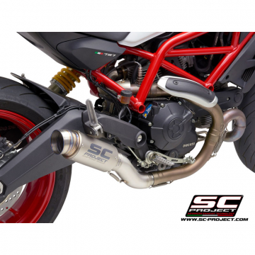 view SC-Project D32-T70T GP70-R Slip-on Exhaust, Titanium for Ducati Monster 797 (2017-)