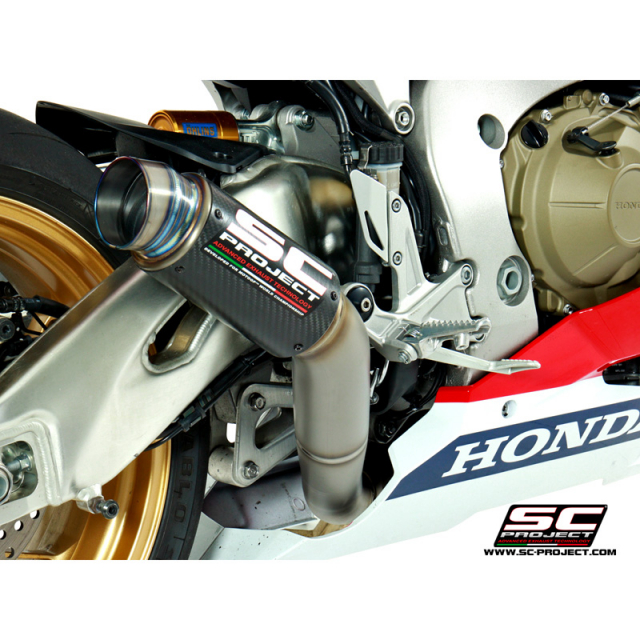 SC-Project H15-HT70C GP70-R Slip-On Exhaust for Honda CBR1000RR / SP / SP2 (2017-) Color:Carbon-Look at Accessories International