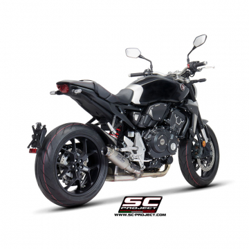 view SC-Project H27-T71T GP70-R Slip-on Exhaust, Titanium for Honda CB1000R (2018-)