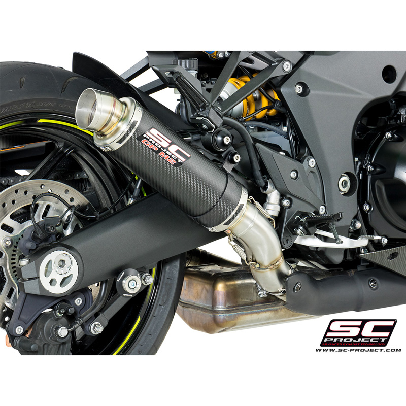 SC-Project K24-18C GPM2 Slip-on Exhaust, Carbon for Kawasaki Z1000 ...