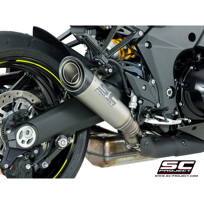 SC-Project K24-T41T S1 Slip-on Exhaust, Titanium for Kawasaki Z1000 ...