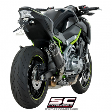 SC-Project K25-T25 Oval Slip-on Exhaust for Kawasaki Z900 (2017-)