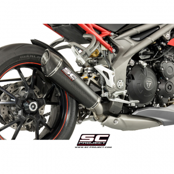 view SC-Project T16-L35C Conic Slip-on Exhaust for Triumph Speed Triple R/S (2016-2017)