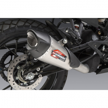 view Yoshimura 16370BP520 AT2 Stainless Slip-on Exhaust for KTM 390 Adventure (2020-)