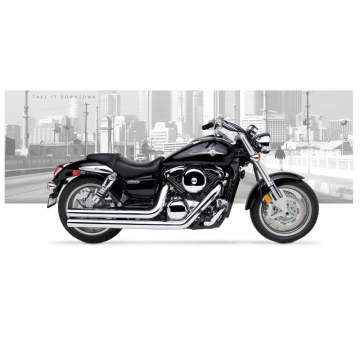 view Hard-Krome 45-8040b 3" Big Straights Exhaust for Kawasaki Vulcan Mean Streak (2004-2008)