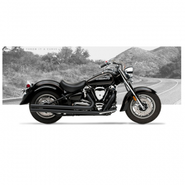 view Hard-Krome 515-4035 American Classic II Exhaust for Yamaha Road Star (1999-2012)